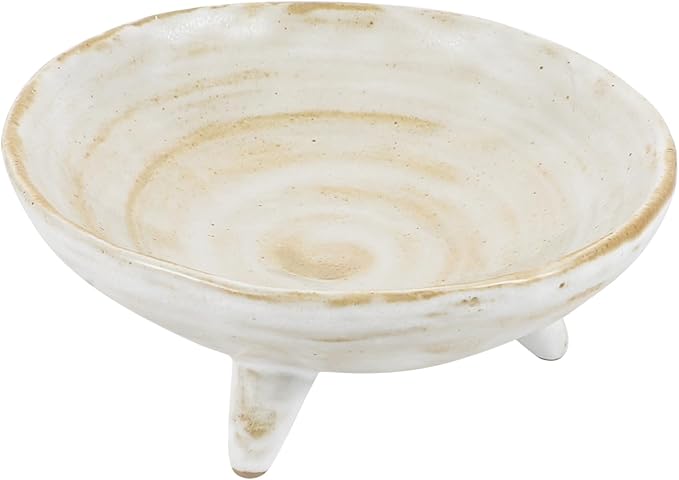 Three-Legged Sauce Dish Set Handmade Japanese Style Appetizer Plate Rustic Ceramic Condiment Holder for Sushi and Dipping Sauces