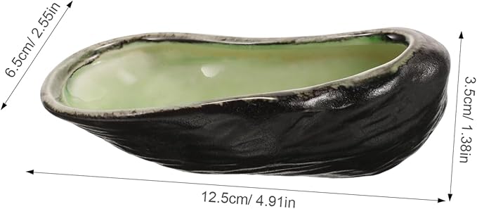 BESTOYARD Vintage Ceramic Serving Platter Set Oyster Shell Dish Caviar Plate and Appetizer Tray for Restaurants and Home Use Elegant Food Presentation