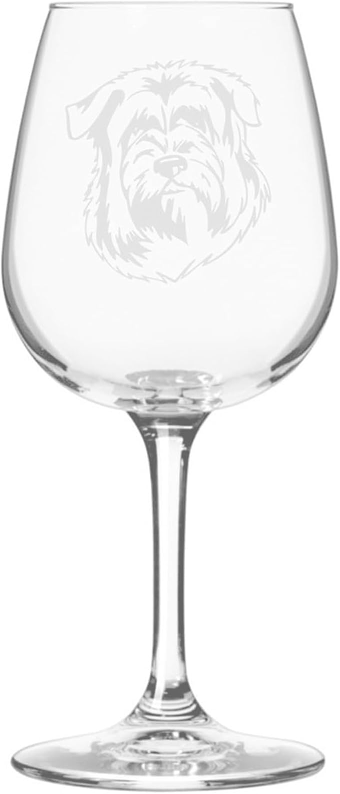 Etched Laser Art Glen of Imaal Terrier (Wicklow) Personalized Dog Themed Etched 12.75oz Wine Glass Custom Dog Breed Wine Glasses for Pet Lovers, Personalized Birthday Gift for Men & Women