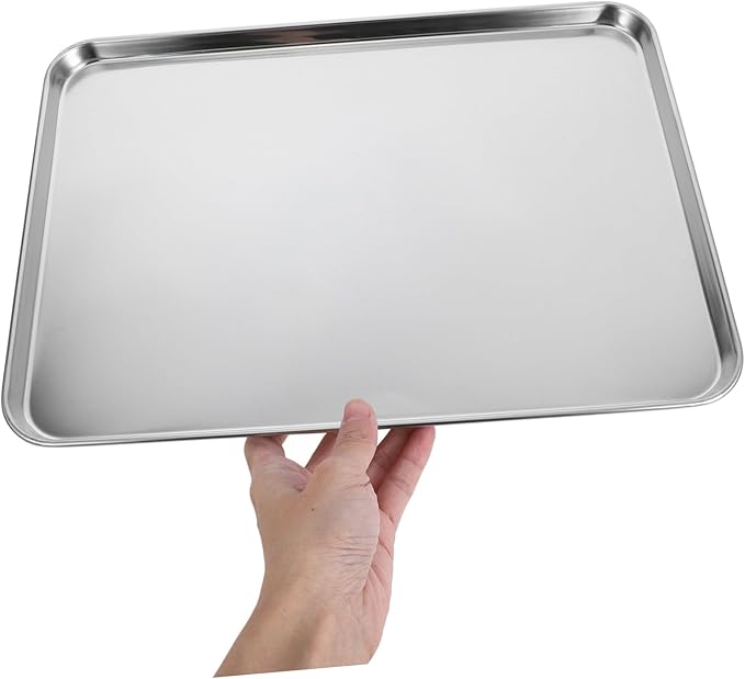 Stainless Steel Food Serving Plate Rectangular Korean Bbq Snack Tray Dish for Parties Restaurants Home Use