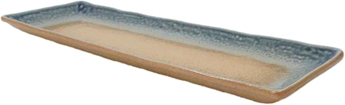 Ebros Gift Artistic Blue River Ao Nagashi Collection Dinnerware Serveware Kitchenware Set Asian Japanese Restaurant Supply (Pack Of 5 Rectangular Serving Platter 14" L)