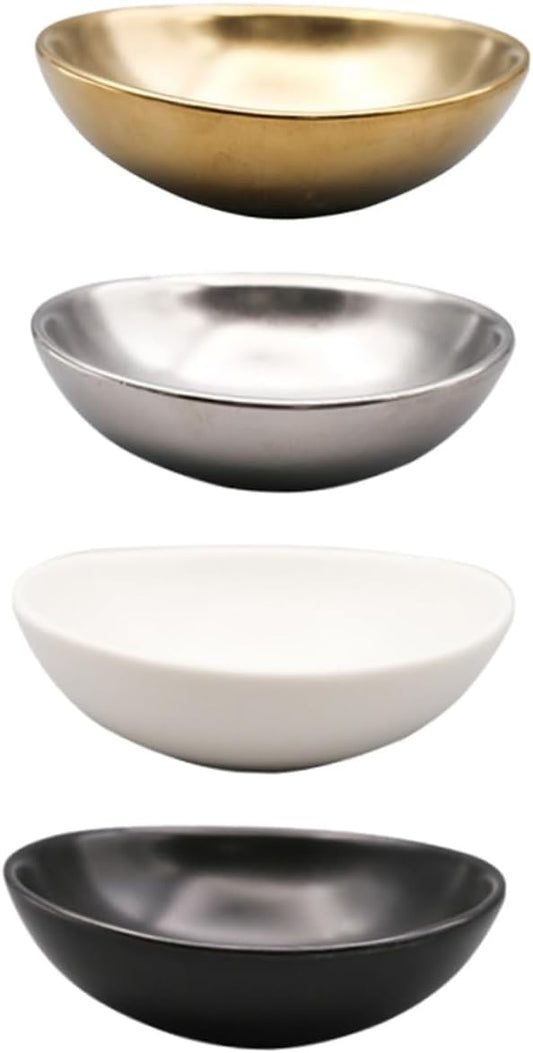 Alipis 4pcs -shaped Sauce Dishes for Condiments Seasoning Trays for Sushi Mustard and Appetizers Unique Design for Any Table Setting