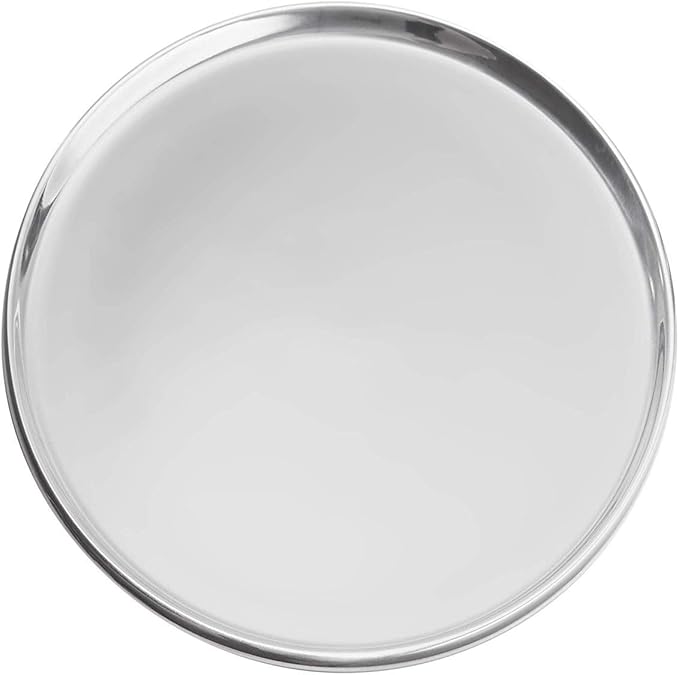 nambe Classic Round Tray | 13 Inch Serving Platter for Beverages, Bar, and Liquor | Coffee Table Centerpiece Tray | Made with Nambe Alloy | Designed by Neil Cohen
