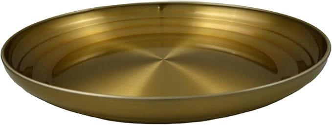 Premium Communion Tray Base for Churches, Holy Drink Serving Tray Base for Church, Stainless Steel Church Supplies for Communion, Communion Ware Church Supplies: Matte Brass Finish