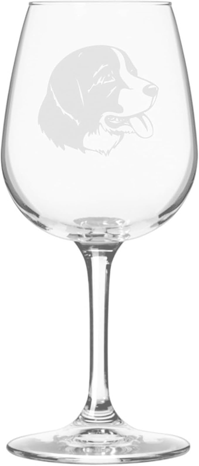 Landseer Dog Personalized Custom Themed Etched 12.75oz Wine Glass