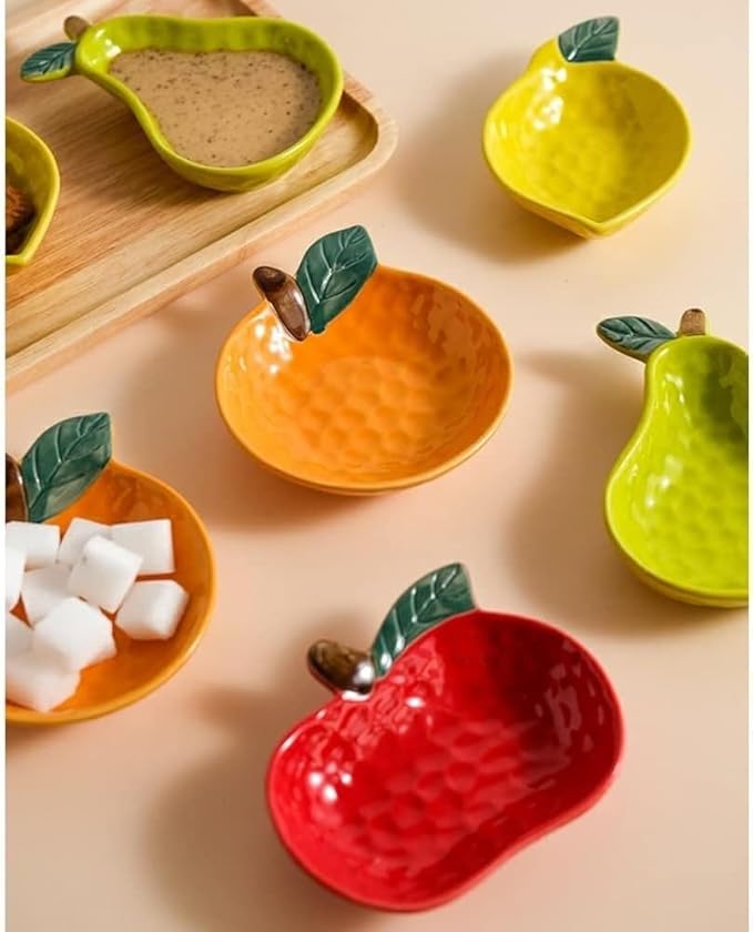 Ceramic Small Dishes Creative Fruit Lemon Appetizer Plate Dipping Sauce Sauce Plate Snacks Snacks Seasoning Dish,