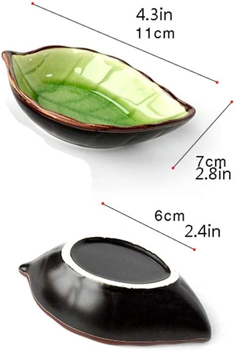 Dipping Bowls 6 Pack Color Ceramic Plum Floral Pattern Sauce Dishes Plates Serving Saucers Bowl for Sushi Appetizer Snack Japanese Style Dinnerware Set Appetizer Plates (Color : D)