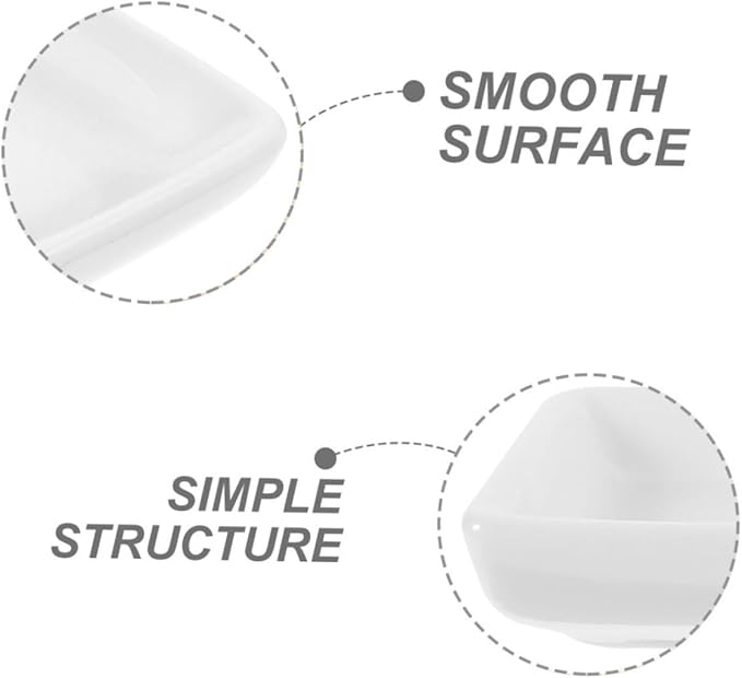 Alipis 4pcs Snack Plate Condiment Plate Ceramic Dipping Bowls Compartments for Sauce Vinegar Snacks Bbq Salad Dressings