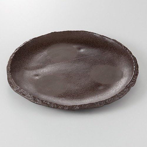Carbonized Soil Round 6.0 Plate, 7.3 x 0.9 inches (18.5 x 2.4 cm), 19.3 oz (548 g), Appetizer Plate, Restaurant, Commercial Use, Restaurant
