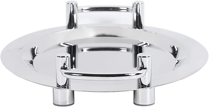 Serving Tray, Bright Mirror Finish Stainless Steel Buffet Plate, Serving Platters with Ergonomic Handle for Banquet Halls, Wedding Receptions (Egg Shape (Length 46cm/18.11in))