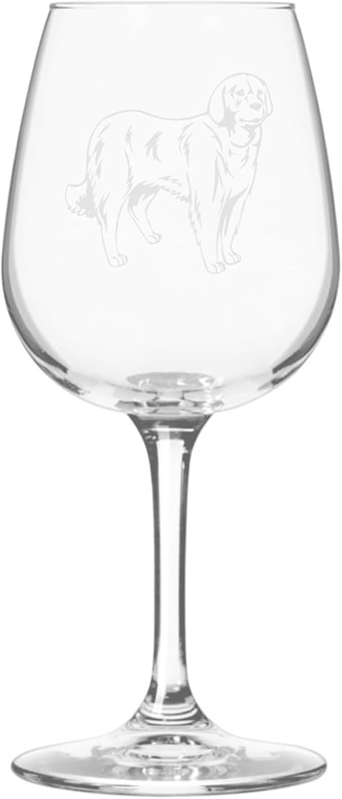 Etched Laser Art Akbash Personalized Dog Themed Etched 12.75oz Wine Glass Custom Dog Breed Wine Glasses, Ideal for Pet Lovers, Unique Birthday Gift for Men & Women, Personalized Gift
