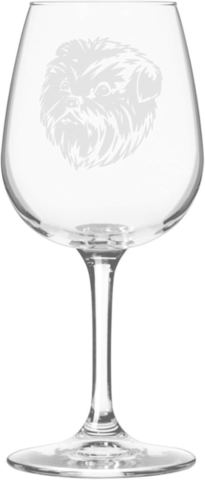 Etched Laser Art Affenpinscher Personalized Dog Themed Etched 12.75oz Wine Glass Custom Dog Breed Wine Glasses, Ideal for Pet Lovers, Unique Birthday Gift for Men & Women, Personalized Gift