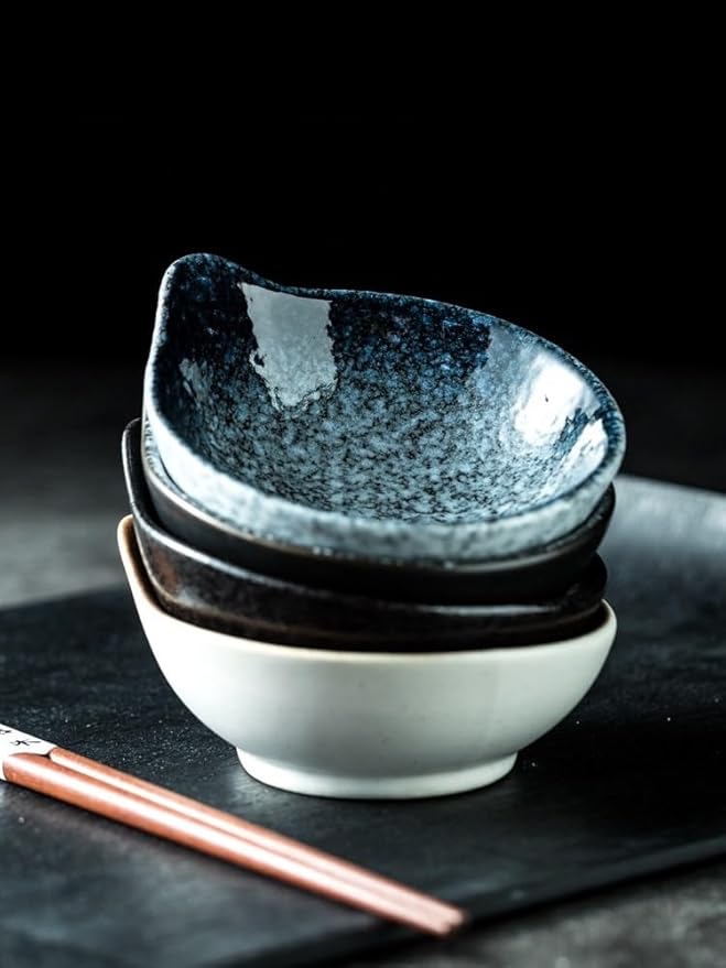 Snack Plate Chinese BBQ Seasoning Ceramic Snack Dish for Home Use, Suitable for Appetizers, Sushi, Cooked Food, Reusable Snack Tray (Color : C)