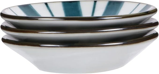 PRETYZOOM 3pcs Ceramic Sauce Dishes for Seasoning and Appetizers Japanese Style Plates Versatile Tableware for Salads and Dips Smooth Easy to Clean