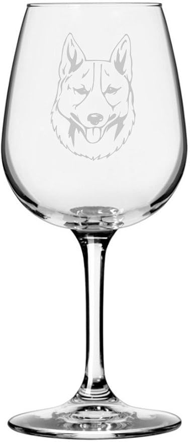 Norrbottenspets Dog Personalized Custom Themed Etched 12.75oz Wine Glass