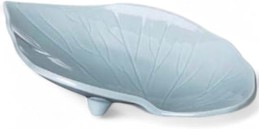 Takumikaze Arita Pottery, 6.3 inches (16 cm), Serving Plate, Celadon Leaf Shaped Appetizer Plate, Made in Japan