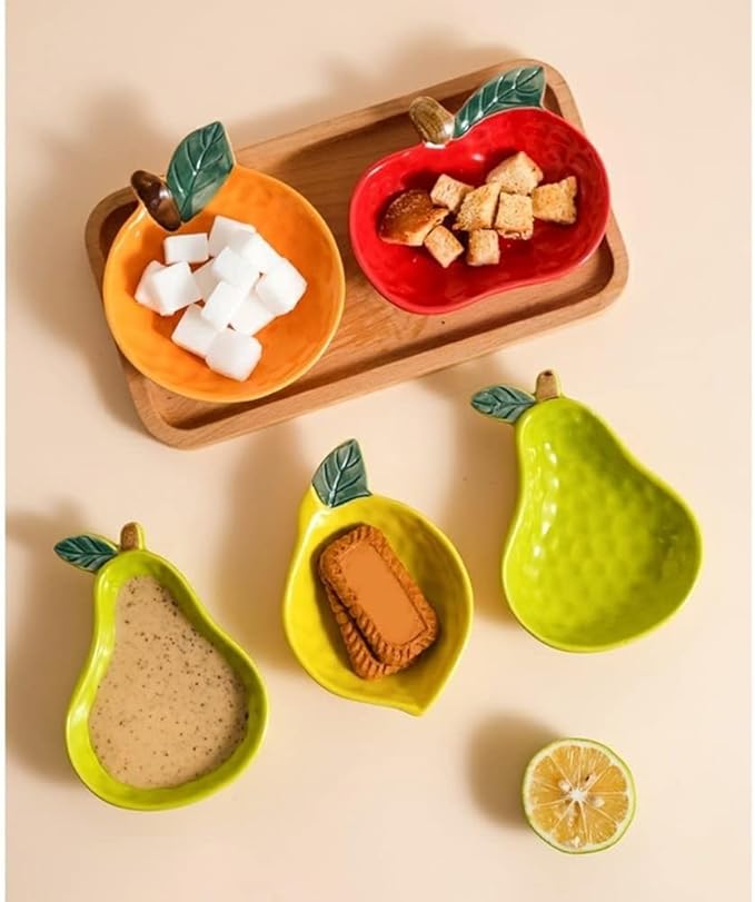 Ceramic Small Dishes Creative Fruit Lemon Appetizer Plate Dipping Sauce Sauce Plate Snacks Snacks Seasoning Dish,