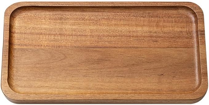 Rectangular Wooden Tray For Serving For Tea Coffee And Desserts With Minimalist Japanese Style And Easy To Clean Wood For Various Settings(TP01（Small）)