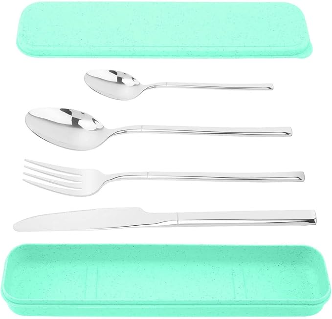 OriGlam Silverware Set, Stainless Steel Flatware Cutlery Set, Eating Utensils Tableware Include Fork Knife Spoon, Dishwasher Safe (Silver)