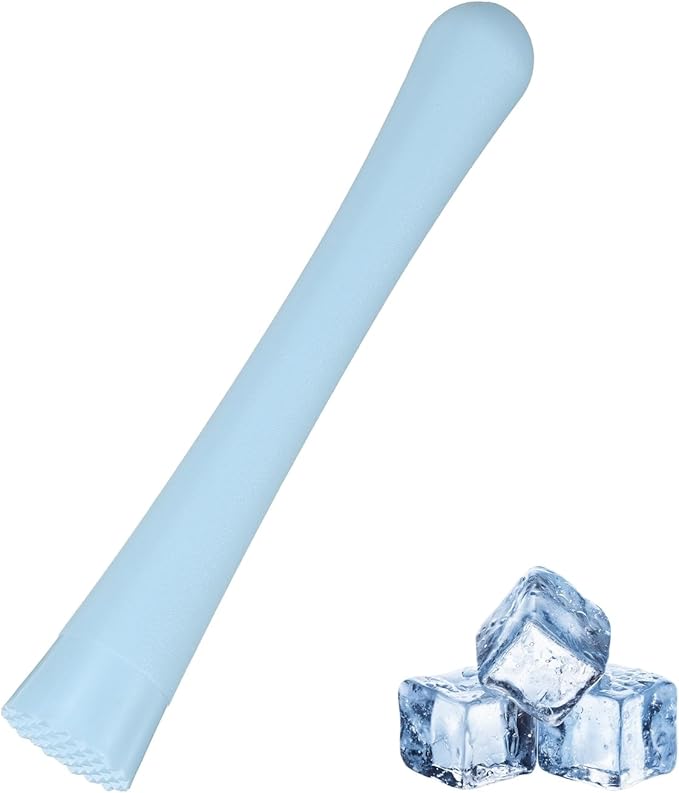 uxcell Cocktail Muddler, 8 Inch PP Drink Muddler Bar Accessories Tools Ice Crusher for Home Party Cocktail Fruit Drinks, Blue (Thick)