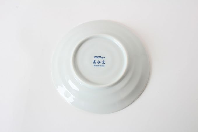 Mino ware Japanese Ceramics Pair Round Plate Japanese Cat (set of two) made in Japan GBS218 (Medium Flat, Furoshiki)