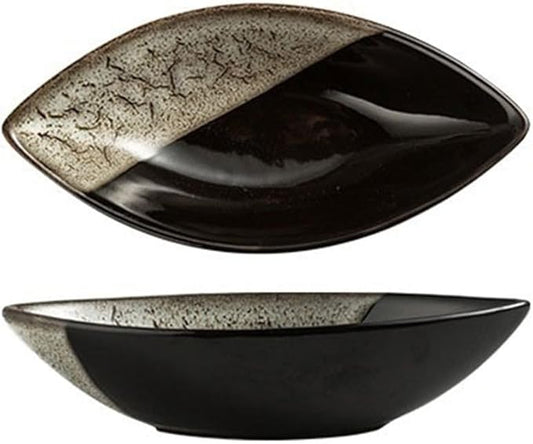 Soy Sauce Dishes 1 Piece Specialties Ceramic Plate Creative Deep Dish Soup Bowl Plate Snack Plate Dim Sum Plate Seasoning Dishes(G One Size)
