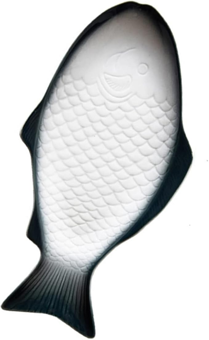 Zerodeko Ceramic Fish-shaped Dish for Snack Storage Unique Serving Platter Deep Green for Family Gatherings Parties and Home Dining Decor