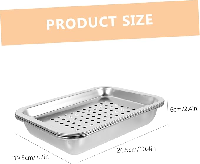 Home Kitchen Metal Tea Serving Tray Stainless Steel Teacup Holder Stacking Design