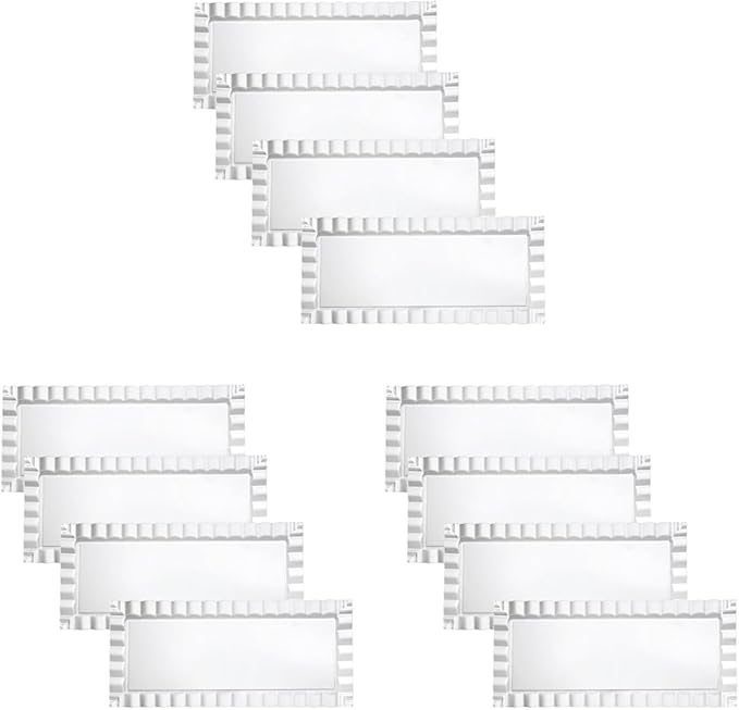 Party Essentials Disposable Hard Plastic Decorative Wavy Trays, 14" X 6", Clear (Pack of 3)