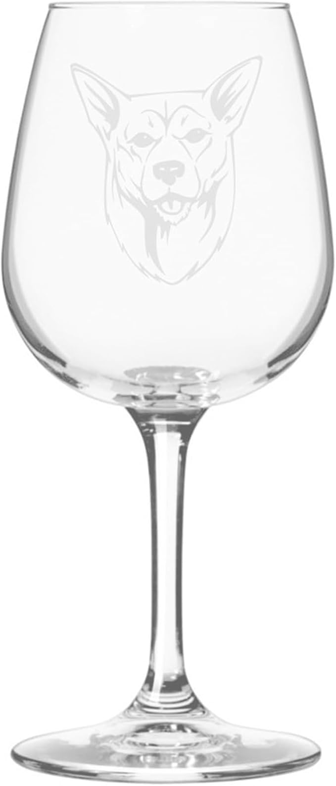 Korean Jindo Dog Personalized Custom Themed Etched 12.75oz Wine Glass
