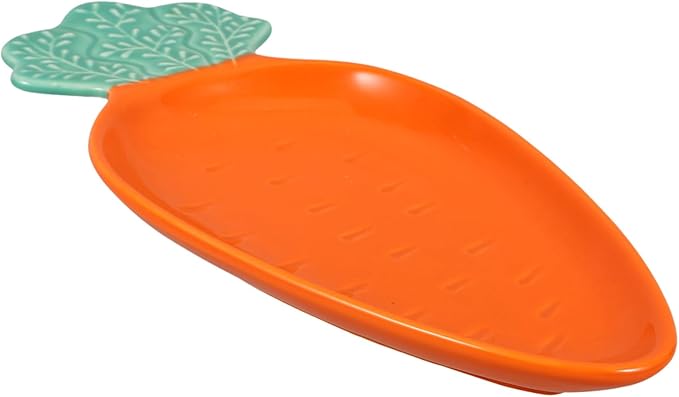 Carrot Shaped Dipping Plate Ceramic Soy Sauce Dish for Appetizers and Sushi Orange 7-inch Household Sauce Tray Convenient and Washable Restaurant Accessory