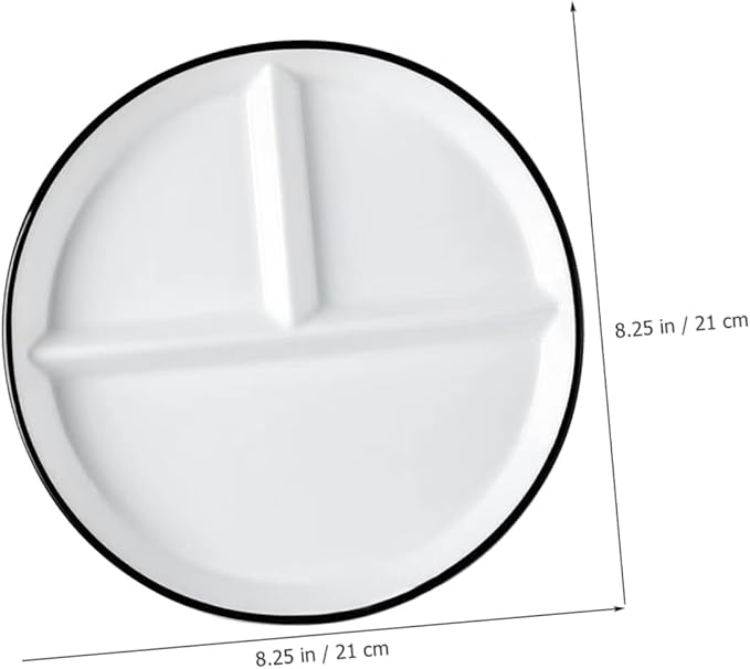 ABOOFAN Ceramic Divided Plate for Adults Stylish Food Tray with Rim Multi Functional Dish for Salads Desserts and Appetizers for Home Parties and Picnics