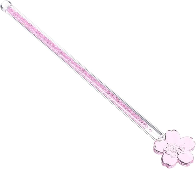 Flower Glass Stirring Rod Heat Resistant Glass Muddler for Coffee Milk and Juice Drinks for Cocktails and Beverages