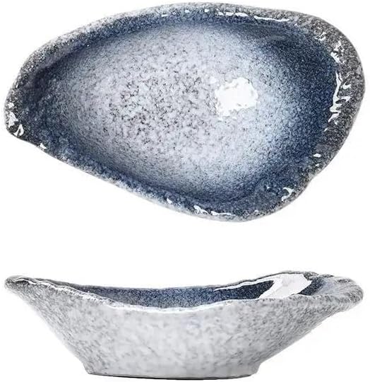 Dessert Plates Japanese Seasoning Dish Household Ceramic Seasoning Dish Soy Sauce Dish Vinegar Dish Dipping Dish Appetizer Plates Snack Tray(A)