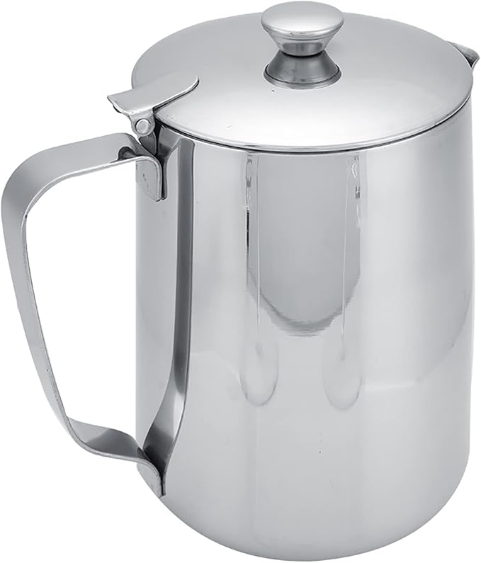 Milk Frothing Pitcher with Lid, Steaming Pitchers Stainless Steel Milk Coffee Cappuccino Latte Art Barista Steam Pitchers Milk Jug Cup(2000ml), Frothing Cup Pitcher Milk Stainless Steel Mug with