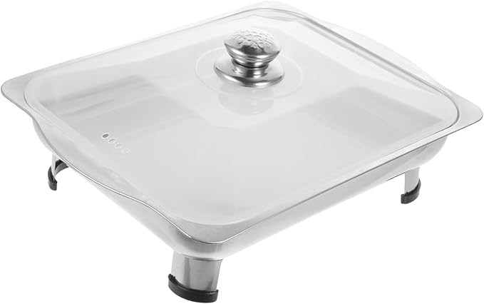 Mobestech Stainless Steel Buffet Serving Tray Food Holder for Parties Kitchen Events Lightweight and Comfortable for Snacks Appetizers Dishes