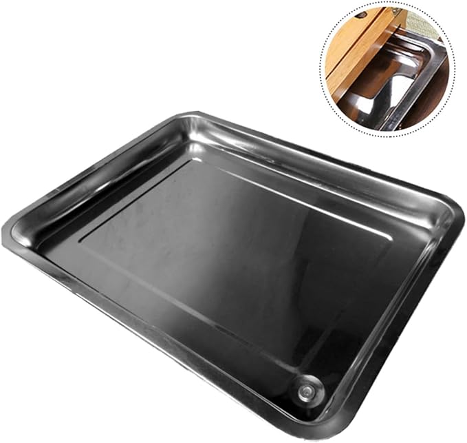 Luxshiny Multi-use Tea Serving Tray Large Silver Platter Tray Decorative Kitchen
