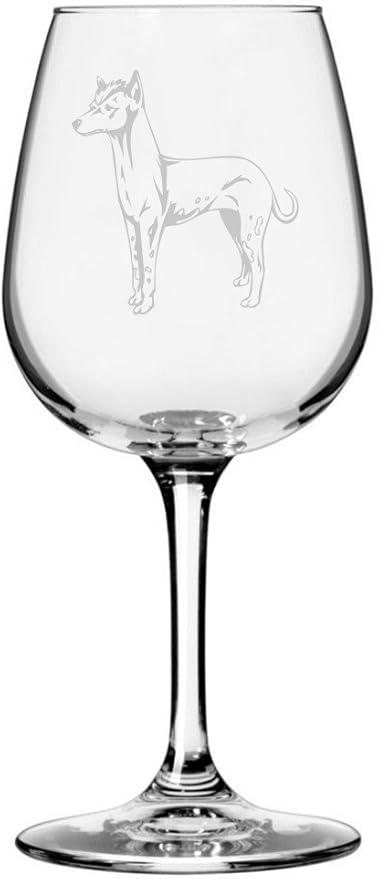 Etched Laser Art Personalized Dog Themed Etched Wine Glass - Custom Dog Breed Wine Glasses for Pet Lovers, Unique Birthday Gift for Men & Women, Personalized Gift - Peruvian Hairless, 12.75 oz