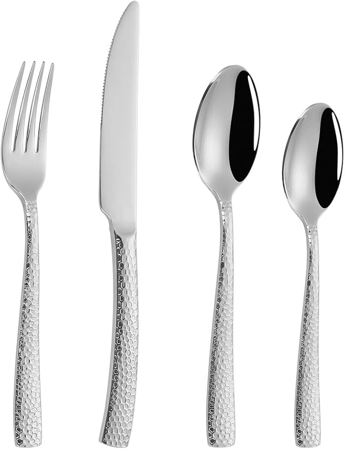 Stainless Steel Flatware serving set,Home Kitchen Eating Tableware Set,Dishwasher Safe,For Home Kitchen Restaurant Hote 4/16/24 Piece Western-style Knife, Fork, Dessert Spoon, Household Set, Western-s