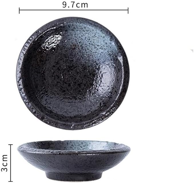 Appetizer Plates Ceramic Soy Sauce Dish, Dipping Sauce Plates, Small Serving Bowls for Side Dishes, Condiments for Condiment