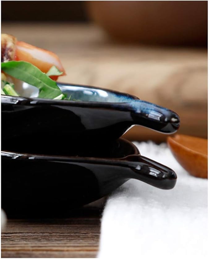 Beautiful Ceramic Appetizer Plate Fast Plate Sushi Plate Fruit Set Plate Leaf-Shaped Tableware Snack Plate Sauce Plate/B
