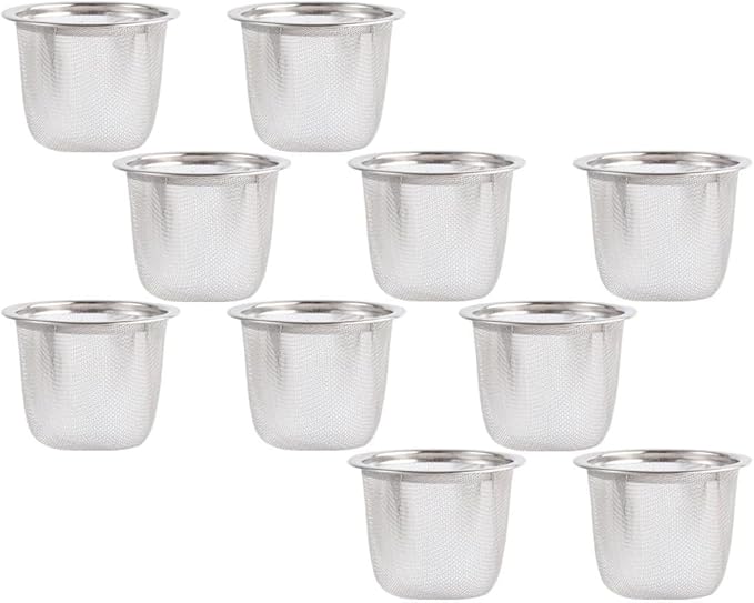 Silver Stainless Steel Tea Infuser Mesh Strainer, Teapot Replacement Mesh Strainer Insert, Reusable Loose Leaf Tea Herb Strainer Tea Filters, Replacement Tea Infuser, Tea Strainers and Filters(7cm)