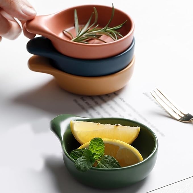 Dessert Plates Savory Dishes Dipping Sauce Plate Ceramic Dishes Appetizer Small Sauce Soy Sauce Vinegar Seasoning Dipping Dish Appetizer Plates Snack Tray(B)