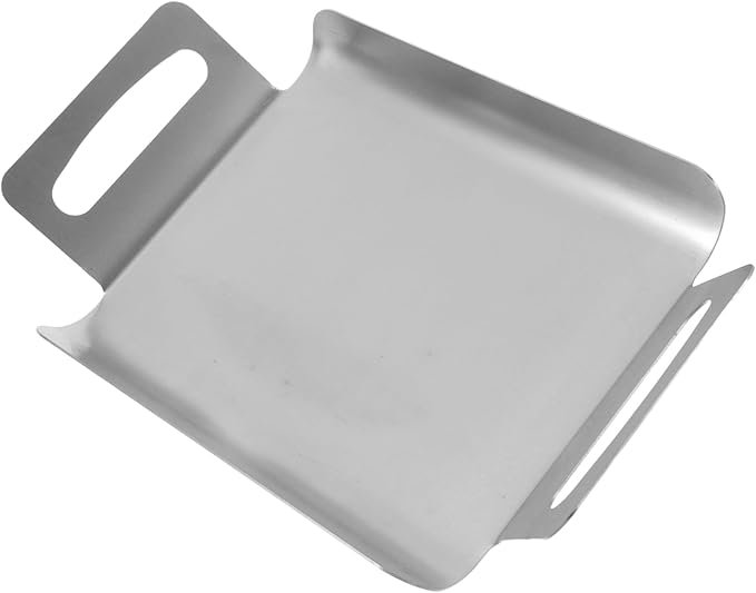 PRETYZOOM Silver Trays for Serving Stainless Steel Rectangular Dessert Tray Elegant Decor