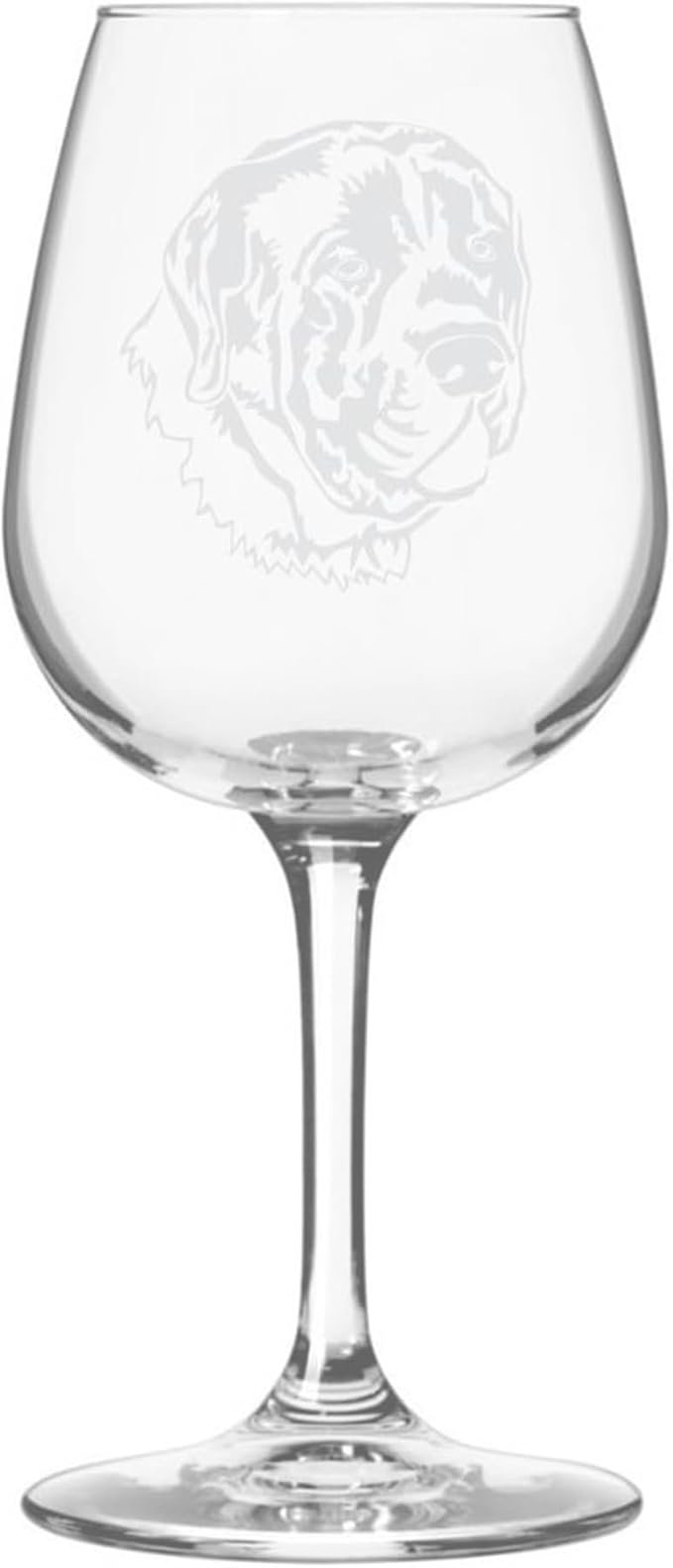 Etched Laser Art English Mastiff Personalized Dog Themed Etched 12.75oz Wine Glass Custom Dog Breed Wine Glasses, Ideal for Pet Lovers, Unique Birthday Gift for Men & Women, Personalized Gift