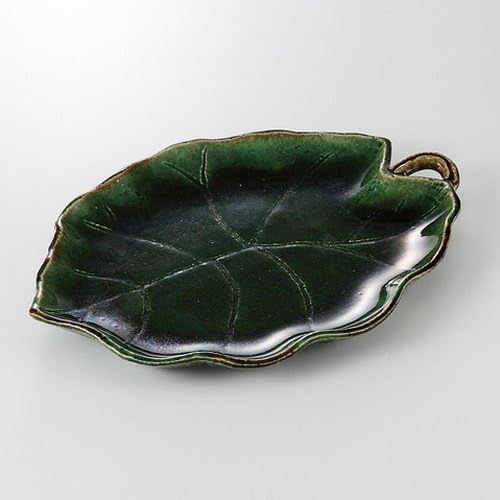 Minazuki Leaf Appetizer Plate, 11.0 x 8.1 x 1.1 inches (27.8 x 20.5 x 2.7 cm), 21.3 oz (600 g), Appetizer Plate, Restaurant, Ryokan, Japanese Tableware, Restaurant, Commercial Use