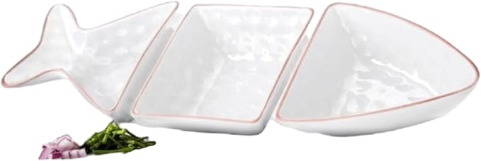 Sagaform Fish 3 Piece Serving Set in White