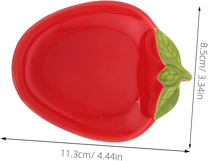2pcs Fruit Shape Ceramic Plates Snack Plate Seasoning Dish Porcelain Ceramic Snack Holder