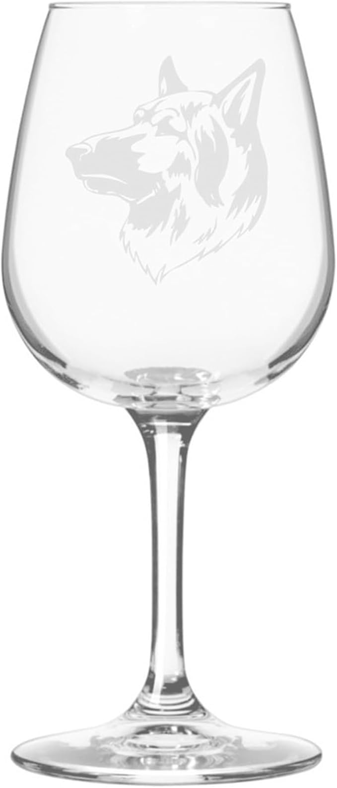 King Shepherd Dog Personalized Custom Themed Etched 12.75oz Wine Glass
