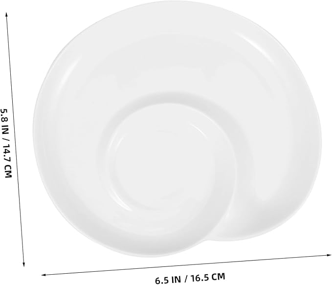 Ceramic Divided Serving Plate Set Creative Dumpling and Sushi Dipping Tray Elegant Food Platter for Appetizers and Snacks for Home and Restaurant Use